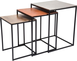 KARE Design Beistelltisch Loft Square Vintage 41x41 cm (3er-Set) 78777