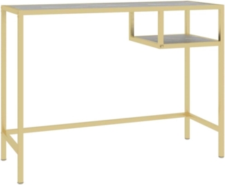 Computertisch Schwarz Marmor 100 x 36 x 74 cm Hartglas [331627]