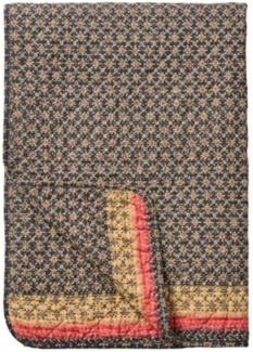 Ib Laursen - Decke Quilt Tagesdecke Überwurf 180x130cm Blau Rosa Muster 07922-39