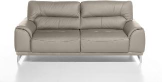 Mivano 3-Sitzer Couch Frisco / 3er Ledercouch in Kunstleder passend zum Sessel und 2er Sofa Frisco / Sofagarnitur / 210 x 92 x 96 / Hellbraun