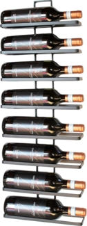 Weinregal aus Metall in Schwarz für die Wandmontage 4-Wine 2er Set erweiterbar Flaschenständer Flaschenregal Flaschenhalter