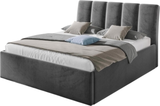 Bett Krite , Grau, 180x200 cm