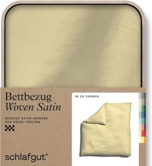 Schlafgut Woven Satin Bettwäsche | Bettbezug einzeln 200x200 cm | yellow-mid