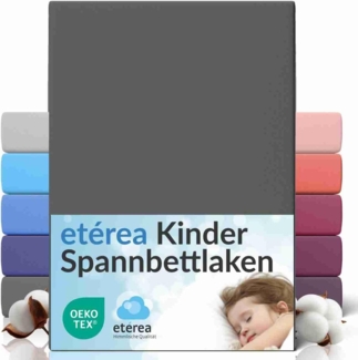 etérea Comfort Jersey Spannbettlaken Anthrazit 60x120 cm - 70x140 cm