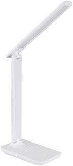 LED Tischleuchte, Touchdimmer, beweglich, Kunstleder, H 50cm