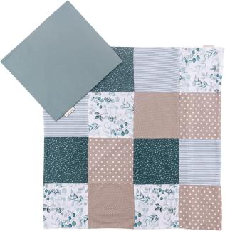 ULLENBOOM ® Baby Bettwäsche aus 100% Baumwolle (OEKO-TEX), 80x80 cm Eukalyptus - 2-teilig (Set): Baby Bettwäsche 80x80 cm und Kissenbezug 35x40 cm, Für Jungen und Mädchen