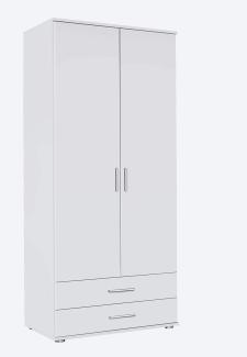 Rauch 'Rasant' Kleiderschrank, Drehtürenschrank, Weiß, ca. 85 cm breit