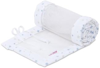 babybay Nestchen Mesh-Piqué passend für Modell Boxspring XXL, weiß Sternemix sand/azurblau