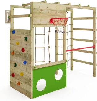 FATMOOSE Klettergerüst Spielturm CleverClimber, Gartenspielgerät mit Sandkasten, Leiter & Spiel-Zubehör
