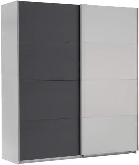 Wimex Kleiderschrank/ Schwebetürenschrank Easy A Plus, (B/H/T) 180 x 210 x 65 cm, Weiß/ Absetzung Anthrazit