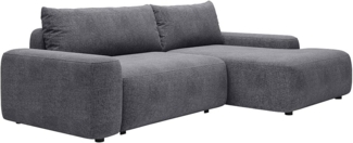 Vente-unique - Ecksofa mit Schlaffunktion - Ecke rechts - Strukturstoff - Grau - DAVISO