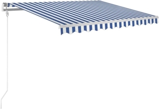 Gelenkarmmarkise Automatisch 300x250 cm Blau und Weiß