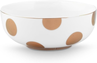 PiP Studio Schale Dot Delight Bowl weiß-gold 15cm, Porzellan, (Bowls)