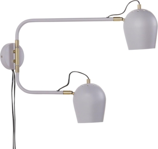 Wandlampe ESTRELLA verstellbar Metall Hellgrau