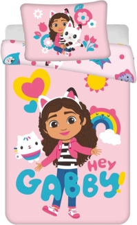 Gabby's Dollhouse Kinder Bettwäsche – Bettbezug 100x135 cm & Kissenbezug 40x60 cm