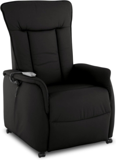 Fernsehsessel mit Aufstehhilfe, Relaxsessel mit Liegefunktion, Leder/Kunstleder, Schwarz - Raburg Marie