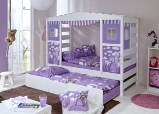 Hausbett "Lio" 90x200 Kiefer massiv weiß