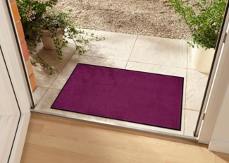 Teppich Boss waschbare In- & Outdoor Fußmatte Uni einfarbig - Violet - 60 x 80 x 0,7 cm