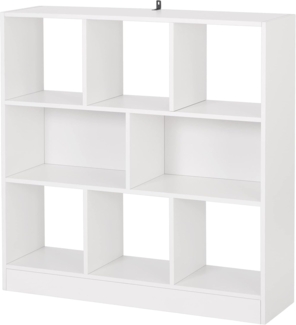 Bücherregal Bücherschrank mit 8 Fächern Modell Kuep weiß