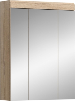 Spiegelschrank Lambada - Sonoma Eiche / Spiegelglas ohne Badaufsatzleuchte