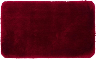 Gözze - Deluxe Badteppich mit extra hohem Flor, 100% Polyester (Mikrofaser), Mit Antirutschbeschichtung, 70x120 cm - Bordeaux