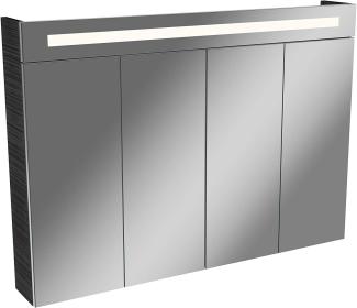 Fackelmann LED Spiegelschrank TWINDY 110 cm, Braun dunkel, Falttüren