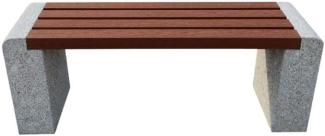 TrendLine Gartenbank 120x35x45cm Holzbank Granit wetter- & frostbeständig Bank