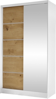 Schiebetürenschrank Camtalo III (Farbe: Weiß / Artisan Eiche)