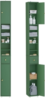 SoBuy Hochschrank BZR34 Badezimmerschrank mit 5 Fächern Badschrank Badregal