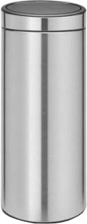 Brabantia Touch Bin, Mülleimer, Abfalleimer, Papierkorb in Matt Steel, 30 Liter, 115349