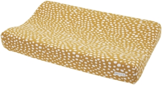Meyco Baby Cheetah Wickelauflagenbezug (weich und hautfreundlich, aus 100% Baumwolle, waschbar, einfache Pflege, trocknergeeignet, Größe: 50x70 cm), Honig Gold