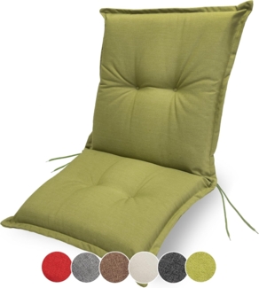 sunnypillow Stuhlkissen 1 Stück Gartenstuhlauflage Niedriglehner 100 x 50 x 9 cm, Indoor / Outdoor Stuhlauflage Stuhlkissen, Grün