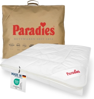 Paradies Kunstfaserbettdecke Prima Bio, Füllung: 100% Polyester, Bezug: 100% Baumwolle kbA, leichte Sommerdecke