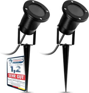 SSC-LUXon LED Gartenstrahler LED Gartenstrahler KARI Erdspiess & Kabel schwarz 3W neutralweiss GU10, Neutralweiß