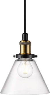 Nordlux Glas Pendelleuchten Disa Höhe 21, Gold, schwarz, transparent, Glas, Metall, 45823000