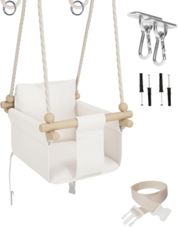 MAMOI® Schaukel | Babyschaukel | Schaukel indoor Kinder | Holzschaukel Baby | Kinderschaukel Holz | Indoor Babyschaukel | Indoor Schaukel + SICHERHEITSGURT | CE | 100% ECO | Made in EU