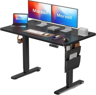 Marsail Höhenverstellbarer Schreibtisch, Elektrischer Höhenverstellbarer Schreibtisch mit Storage Tasche, Stehpult für Home Office Computertisch…