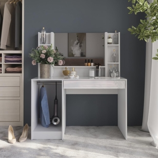 Schminktisch Sherry Weiß/Weiß Hochglanz 119.8 cm 4 Teile Vicco