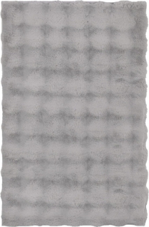 Kleine Wolke Badematte Cloud, Höhe 28 mm, rutschhemmend beschichtet, fußbodenheizungsgeeignet, Polyester, rechteckig, Badteppich, Uni Farben, Hoch-Tief Effekt, besonders weich