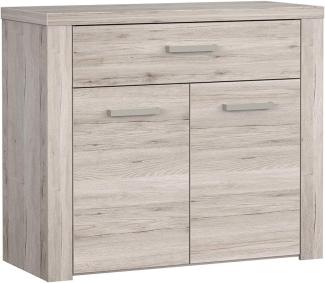 FORTE Portland Sideboard, Holzwerkstoff, Beige/Braun, 96,3 x 83,1 x 41,3 cm