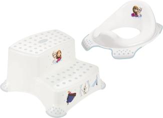 Keeeper 2-teiliges Set FROZEN Schemel zweistufig & WC-Sitz / Toilettensitz weiß