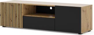 TV-Schrank AURIS 150 cm Artisan-Eiche / Schwarz matt