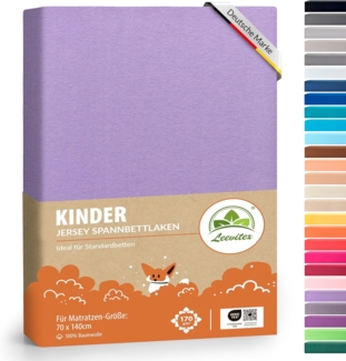 leevitex® Spannbettlaken Spannbettlaken Kinder Spannbettlaken Premium 170 g/m², Gummizug: Rundumgummizug, (2 Stück), schwer & blickdicht, 100% Baumwolle, 70 x 140 cm