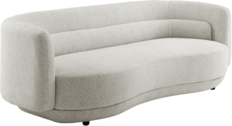 riess-ambiente 3-Sitzer GATSBY 230cm beige - Chenille, Federkern, gepolstert, Rundum-Bezug, Einzelartikel 1 Teile, Couch in geschwungener Form - ideal für Retro Wohnzimmer & Gästezimmer
