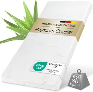 Bestschlaf, Topper viskoelastisch Matratzentopper mit Memory Foam Effekt, 6 cm hoch, Viskoschaum, Matratzenauflage inkl. atmungsaktivem Aloe Vera Bezug