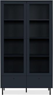 Stauraumvitrine >Caracas< in Navy blau - 100x183x40cm (BxHxT)