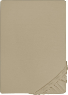 biberna Jersey-Elastic-Spannbetttuch , taupe, 1 x 120 x 200 cm - 130x220 cm