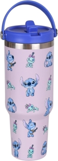 Sarcia. eu Thermobecher Disney Stitch Thermobecher 1,18 l mit Deckel, Mundstück & Henkel