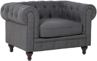 Sessel Polsterbezug grau CHESTERFIELD