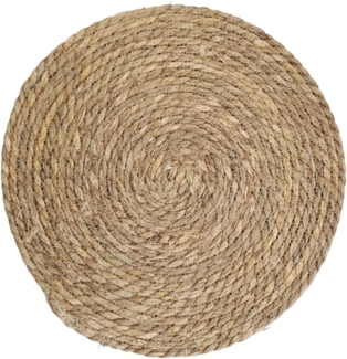 Macosa Home Platzset 4 Stk. Stroh rund Braun Naturfarben Platzmatten Strohmatte, (Platzdeckchen Tischmatte, 40 cm rund Dekotischmatte), modern boho Tischset Tisch-Untersetzer Teller-Unterlage